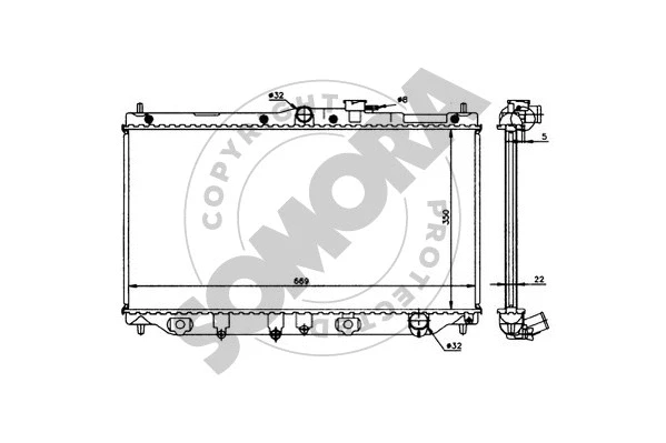 Radiator, engine cooling (261040)