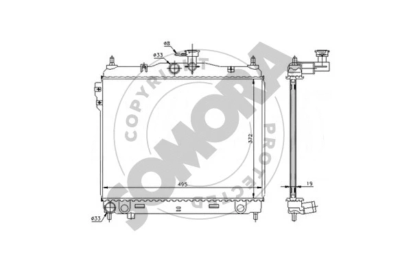 Radiator, engine cooling (130540)