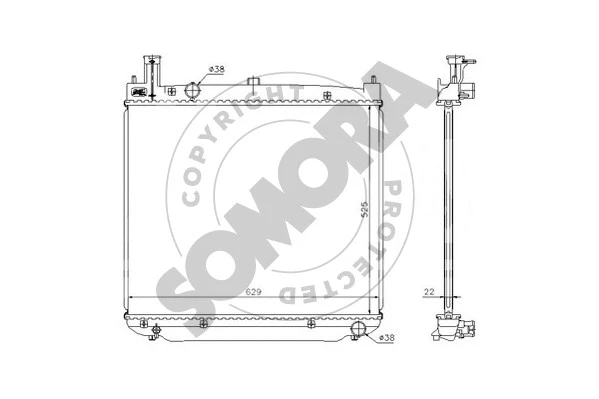 Radiator, engine cooling (319040A)