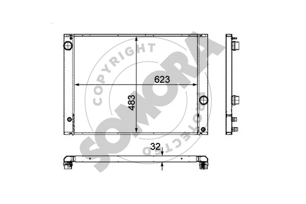 Radiator, engine cooling (041340C)