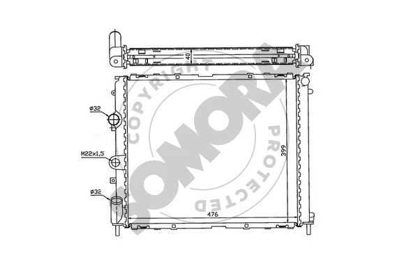 Radiator, engine cooling (244340C)