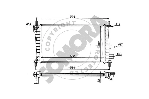 Radiator, engine cooling (092341)