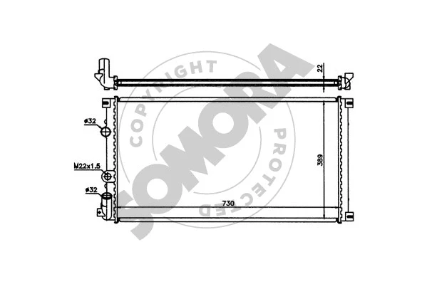 Radiator, engine cooling (245541)