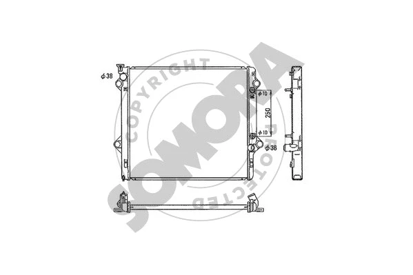 Radiator, engine cooling (319640A)