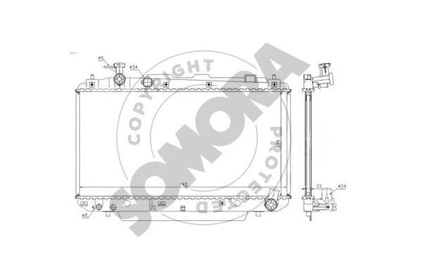 Radiator, engine cooling (316640A)
