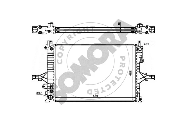 Radiator, engine cooling (363340A)