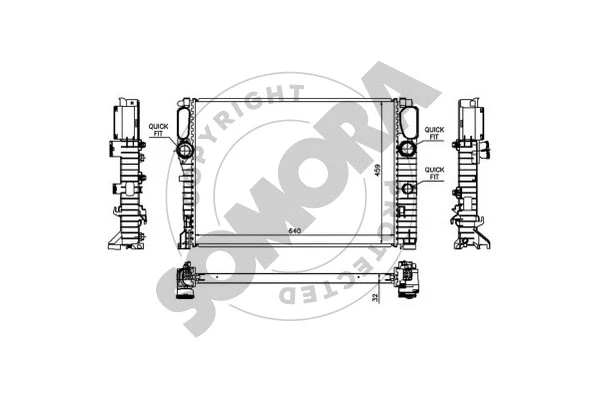 Radiator, engine cooling (170840)