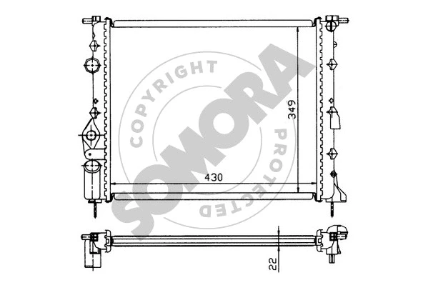 Radiator, engine cooling (243040)