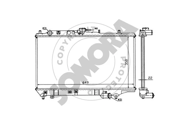 Radiator, engine cooling (164140)