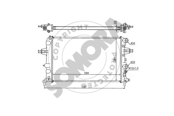 Radiator, engine cooling (211740K)