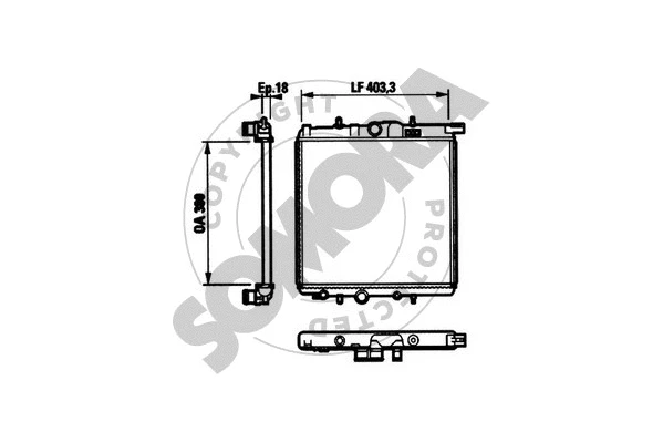 Radiator, engine cooling (220740)