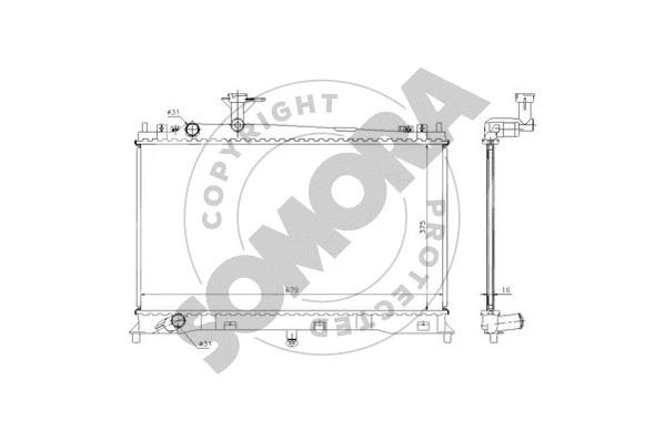 Radiator, engine cooling (161140)