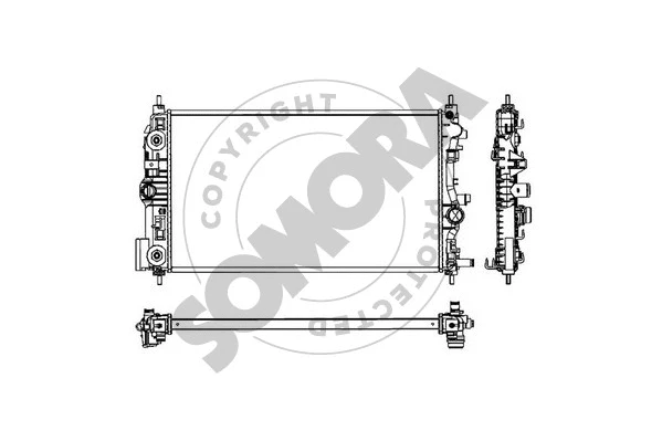 Radiator, engine cooling (212040F)