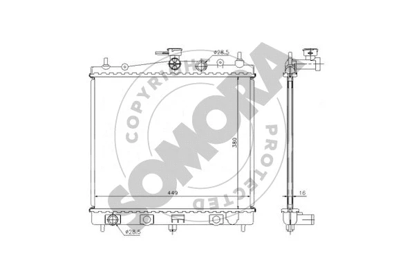 Radiator, engine cooling (191040)