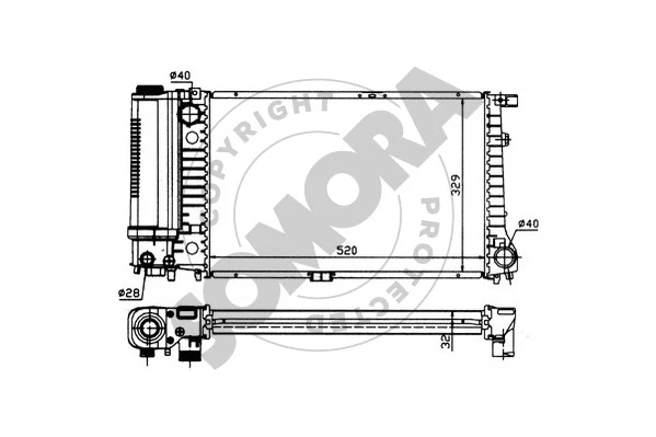 Radiator, engine cooling (041141)