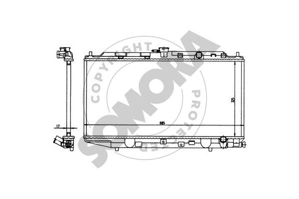 Radiator, engine cooling (120242)