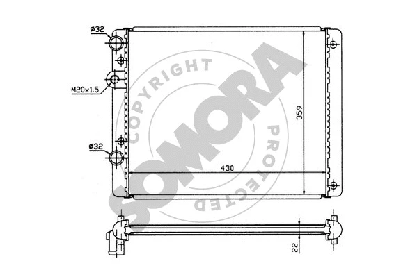 Radiator, engine cooling (355240)