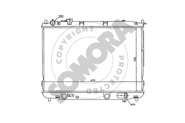 Radiator, engine cooling (116140)