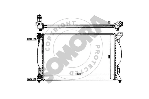 Radiator, engine cooling (021540)