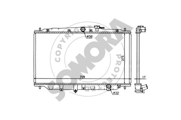 Radiator, engine cooling (126141)