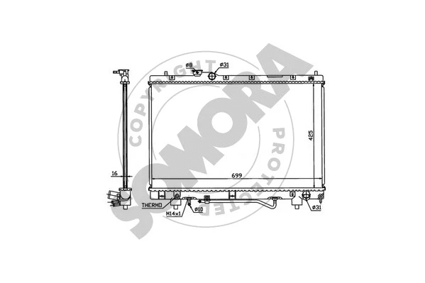 Radiator, engine cooling (315140A)