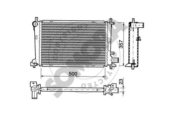Radiator, engine cooling (092342)