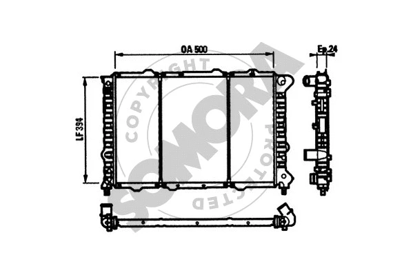 Radiator, engine cooling (011242)