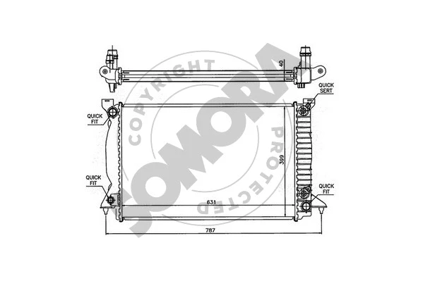 Radiator, engine cooling (021540E)