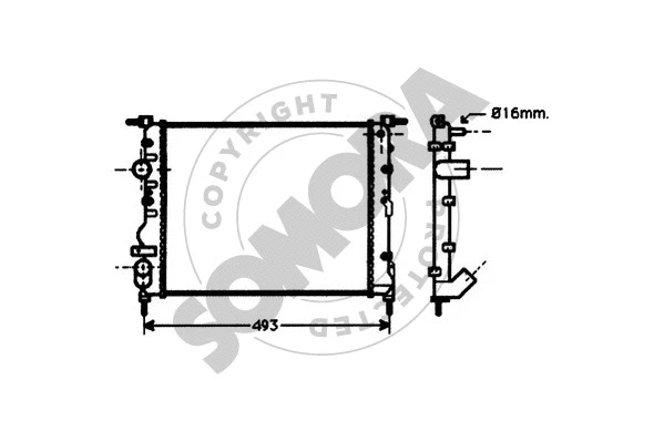 Radiator, engine cooling (240942)