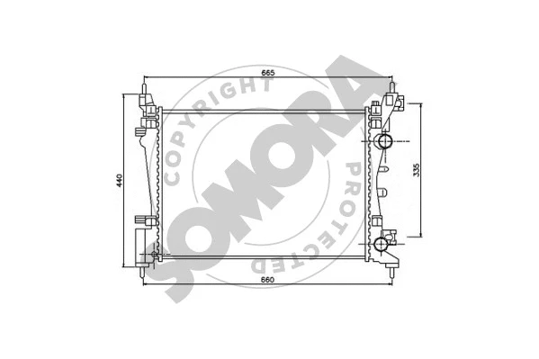 Radiator, engine cooling (212640)