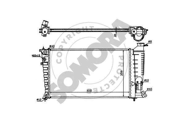 Radiator, engine cooling (220542)
