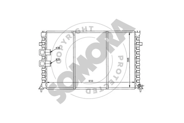 Radiator, engine cooling (052240B)