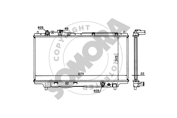 Radiator, engine cooling (162440)