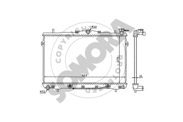 Radiator, engine cooling (132040A)