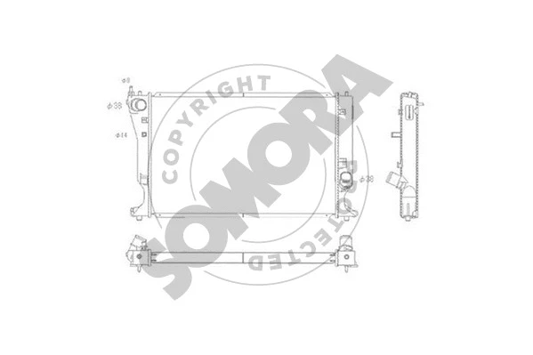 Radiator, engine cooling (311840B)