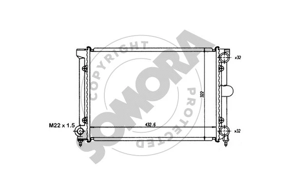 Radiator, engine cooling (352040)