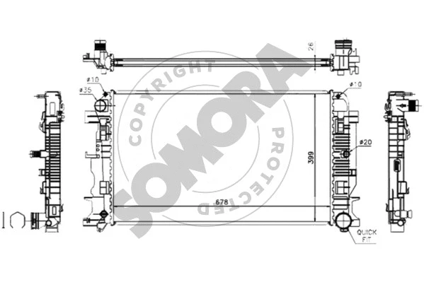Radiator, engine cooling (172340)