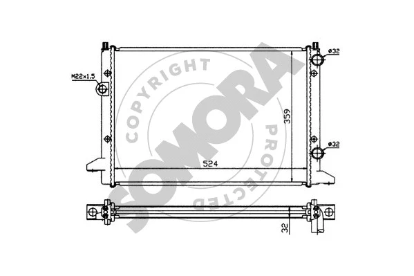 Radiator, engine cooling (352141)