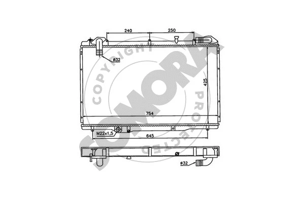 Radiator, engine cooling (242040H)
