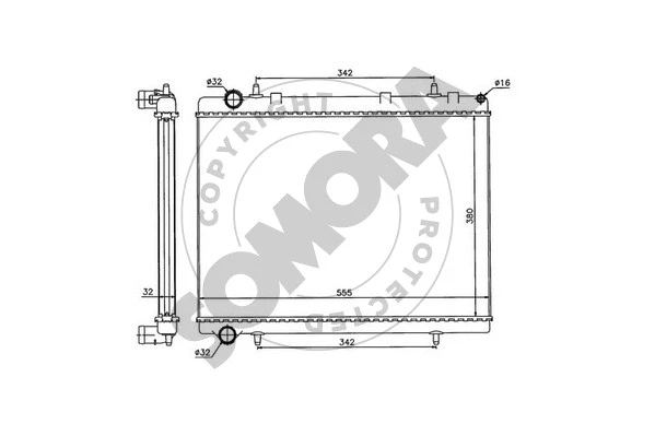 Radiator, engine cooling (221340C)