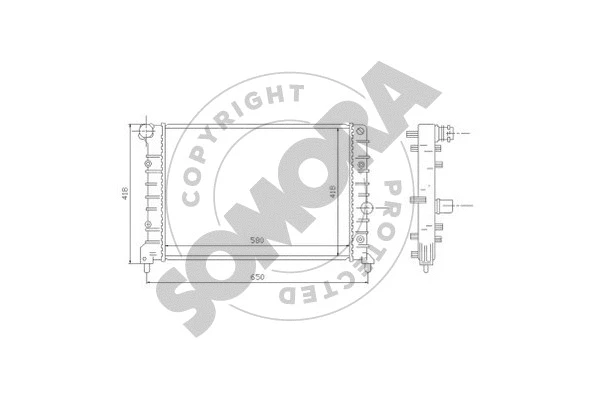 Radiator, engine cooling (010140A)