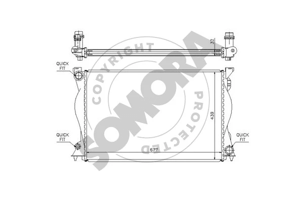 Radiator, engine cooling (021040B)