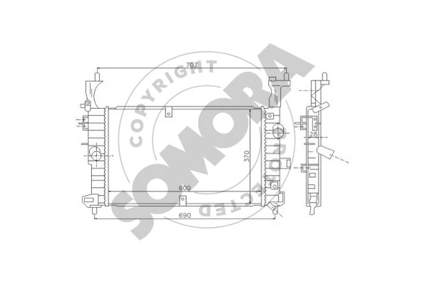 Radiator, engine cooling (216040A)