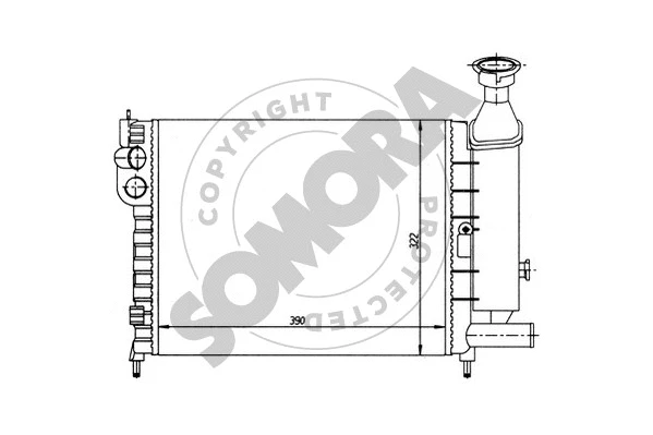 Radiator, engine cooling (050140)