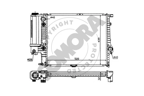 Radiator, engine cooling (041142)