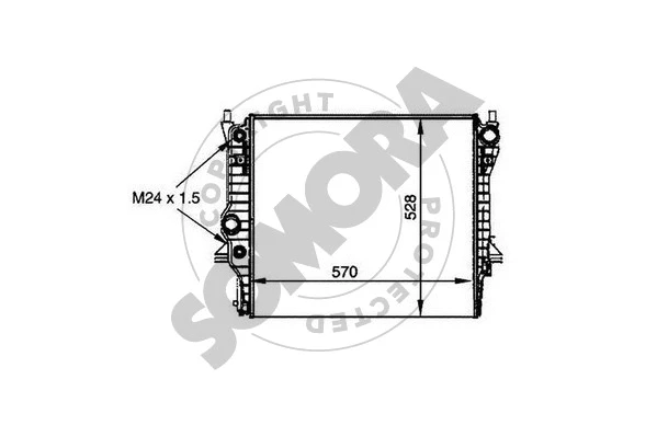 Radiator, engine cooling (155040)