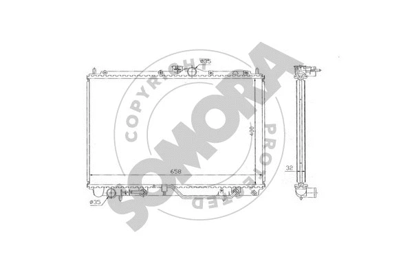 Radiator, engine cooling (186040B)