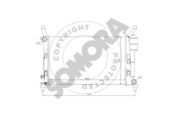 Radiator, engine cooling (175240)