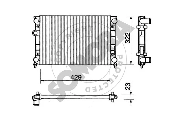 Radiator, engine cooling (350840)