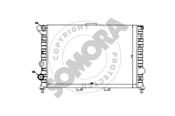 Radiator, engine cooling (011240)